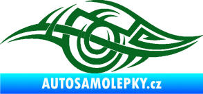 Samolepka Tetování 208 levá tmavě zelená