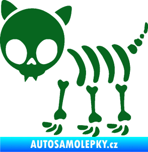 Samolepka The Bone Family Kočička tmavě zelená