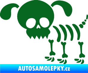 Samolepka The Bone Family Pejsek tmavě zelená