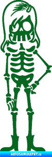 Samolepka The Bone Family Slečna tmavě zelená