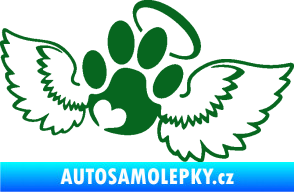 Samolepka Tlapka 010 andělíček pravá tmavě zelená