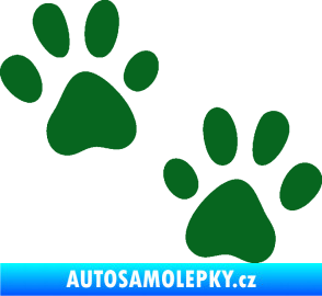 Samolepka Tlapky 011 tmavě zelená