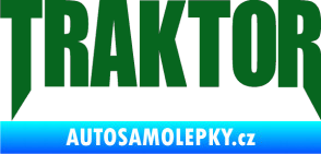 Samolepka Traktor - music tmavě zelená