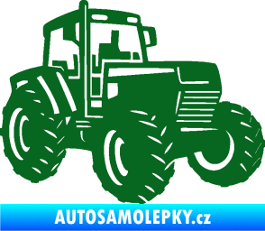 Samolepka Traktor 002 pravá Zetor tmavě zelená