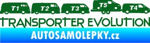 Samolepka Transporter evolution - pravá tmavě zelená