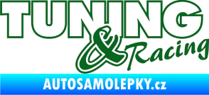 Samolepka Tuning racing obrys tmavě zelená