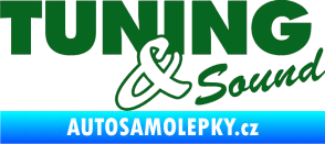 Samolepka Tuning sound tmavě zelená