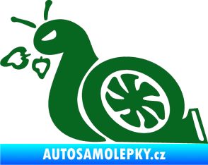 Samolepka Turbo šnek 001 levá tmavě zelená