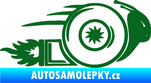 Samolepka Turbo šnek 002 pravá tmavě zelená