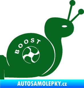 Samolepka Turbo šnek 003 pravá tmavě zelená