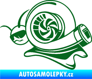 Samolepka Turbo šnek 004 levá tmavě zelená
