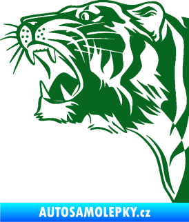 Samolepka Tygr 002 levá tmavě zelená