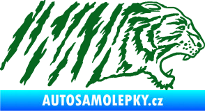 Samolepka Tygr 004 pravá tmavě zelená
