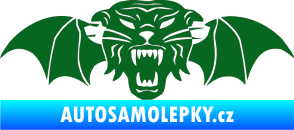 Samolepka Tygr s křídly tmavě zelená