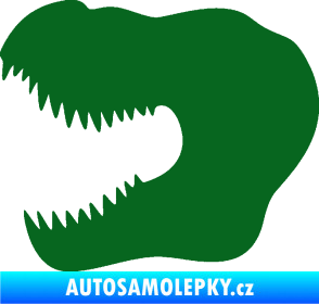 Samolepka Tyrannosaurus Rex lebka 001 levá tmavě zelená
