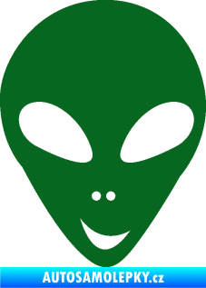 Samolepka UFO 004 pravá tmavě zelená