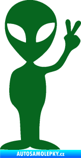 Samolepka UFO 005 pravá tmavě zelená