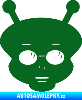 Samolepka UFO 007 pravá tmavě zelená