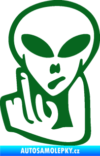 Samolepka UFO 008 levá tmavě zelená