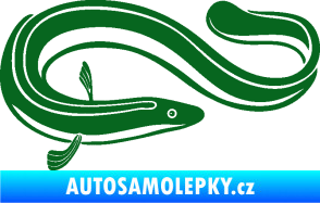 Samolepka Úhoř 001 pravá tmavě zelená