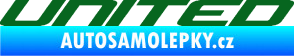 Samolepka United nápis tmavě zelená
