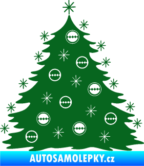 Samolepka Vánoční stromeček 001 tmavě zelená