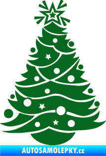 Samolepka Vánoční stromeček 002 tmavě zelená