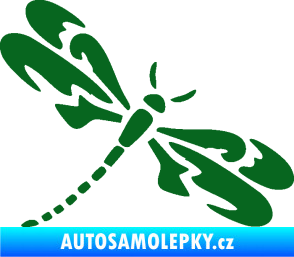Samolepka Vážka 001 pravá tmavě zelená