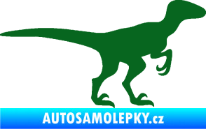 Samolepka Velociraptor 001 pravá tmavě zelená