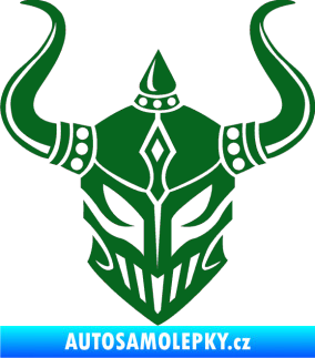 Samolepka Vikingská helma tmavě zelená
