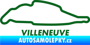 Samolepka Okruh Villeneuve tmavě zelená