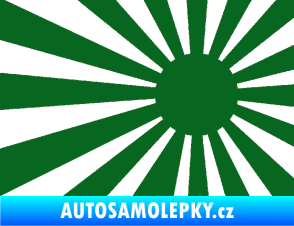 Samolepka Vlajka Japonsko 002 pravá JDM tmavě zelená