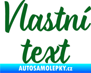 Samolepka Vlastní text - Monarda tmavě zelená