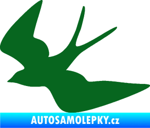 Samolepka Vlaštovka 001 levá tmavě zelená