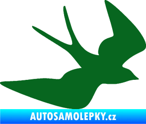 Samolepka Vlaštovka 001 pravá tmavě zelená