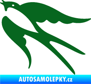 Samolepka Vlaštovka 003 levá tmavě zelená