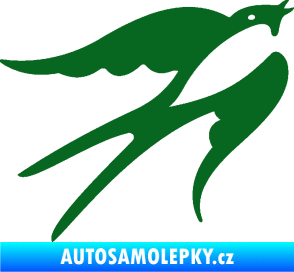 Samolepka Vlaštovka 003 pravá tmavě zelená