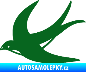 Samolepka Vlaštovka 004 levá tmavě zelená