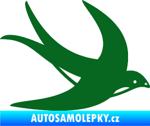 Samolepka Vlaštovka 004 pravá tmavě zelená
