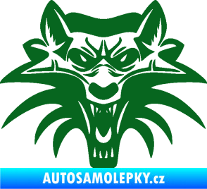 Samolepka Vlk 022 tmavě zelená