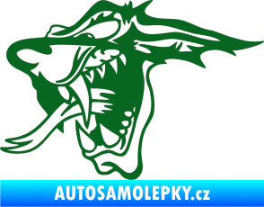 Samolepka Vlk levá tmavě zelená