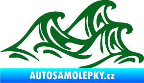 Samolepka Vlny 005 pravá moře tmavě zelená