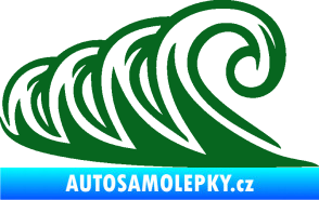 Samolepka Vlny 006 levá moře tmavě zelená