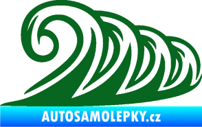 Samolepka Vlny 006 pravá moře tmavě zelená