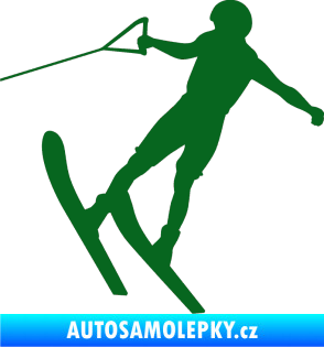 Samolepka Vodní lyže 001 levá tmavě zelená