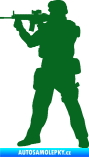 Samolepka Voják 006 levá tmavě zelená