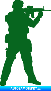 Samolepka Voják 006 pravá tmavě zelená