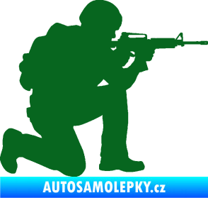 Samolepka Voják 007 pravá tmavě zelená