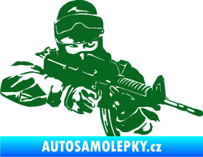 Samolepka Voják 009 pravá tmavě zelená