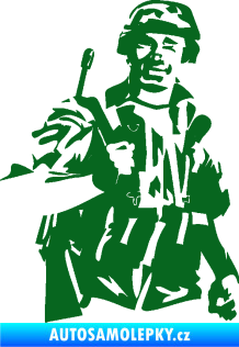 Samolepka Voják 014 pravá tmavě zelená